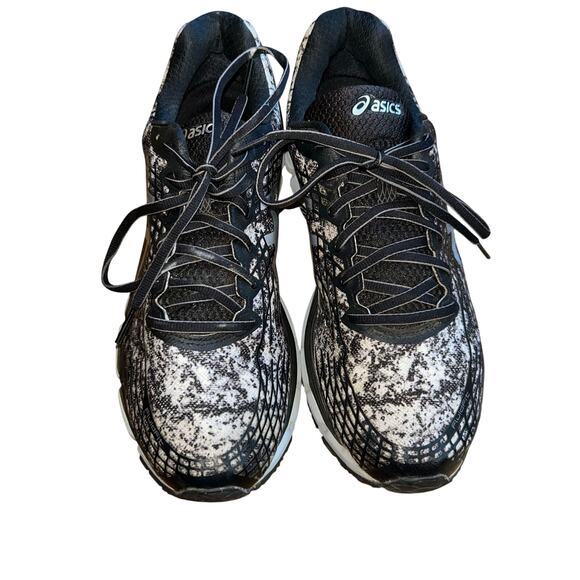 ASICS Gel Nimbus Mens Shoes Size 11 Black silver T507Q - Picture 9 of 10